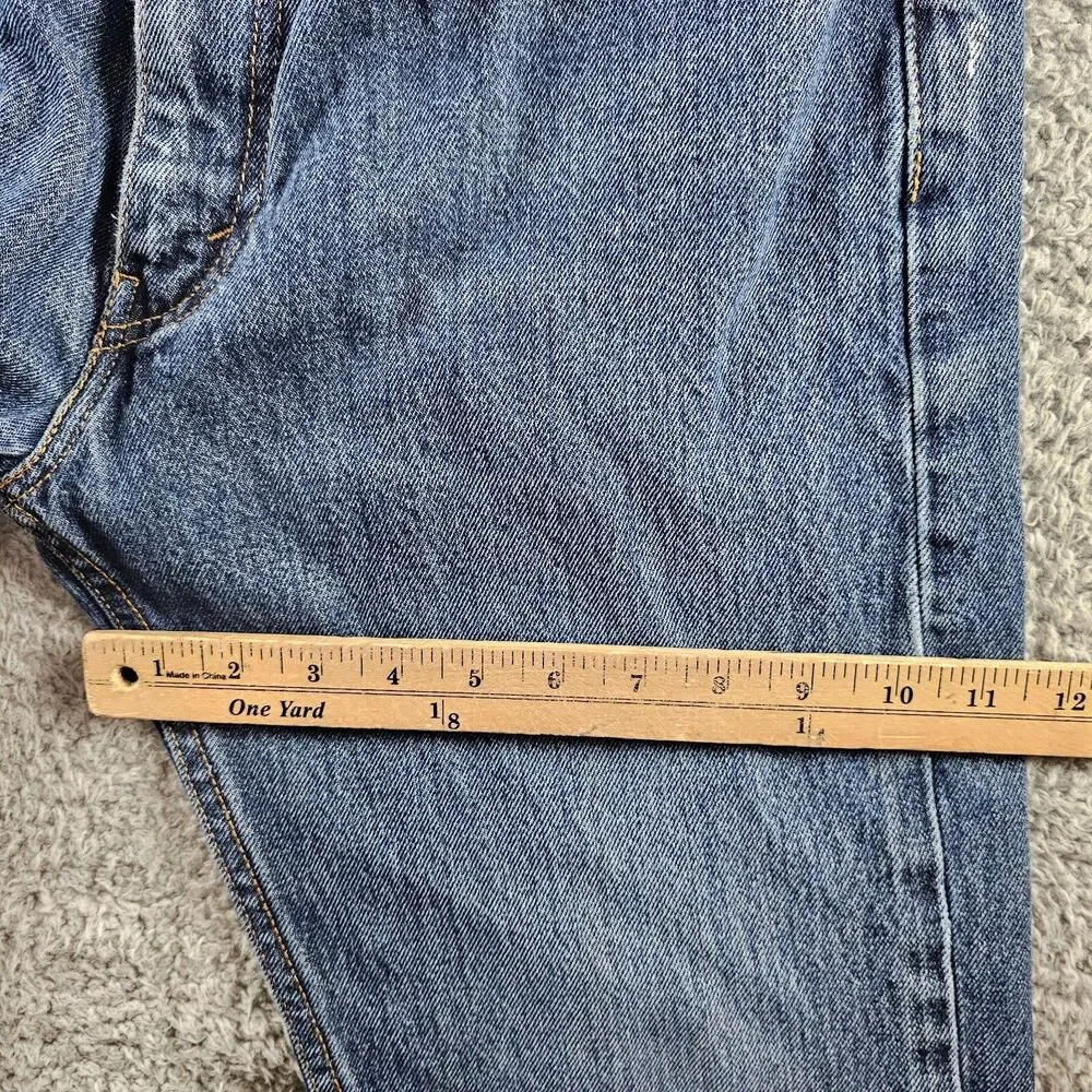 Levis 505 Jeans Mens 32x29* Blue Denim Regular Straight Distressed Skater Grunge